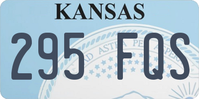 KS license plate 295FQS