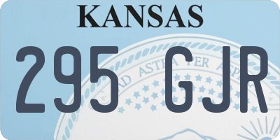 KS license plate 295GJR