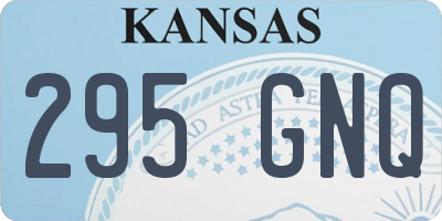 KS license plate 295GNQ