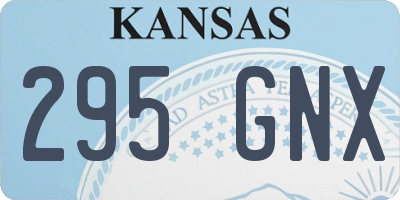 KS license plate 295GNX