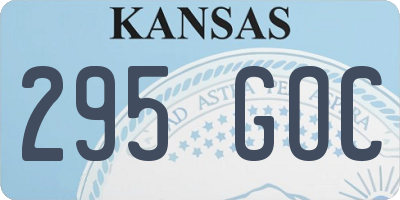 KS license plate 295GOC