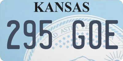 KS license plate 295GOE