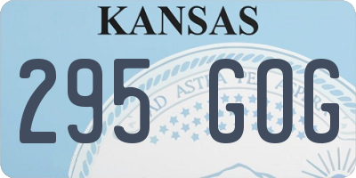 KS license plate 295GOG