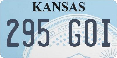 KS license plate 295GOI