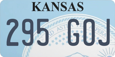 KS license plate 295GOJ