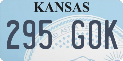 KS license plate 295GOK