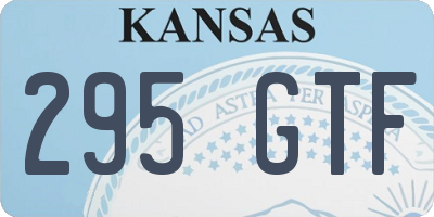 KS license plate 295GTF