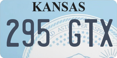 KS license plate 295GTX
