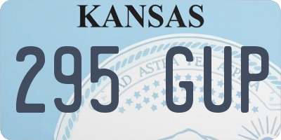 KS license plate 295GUP