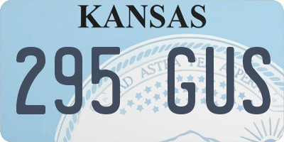 KS license plate 295GUS