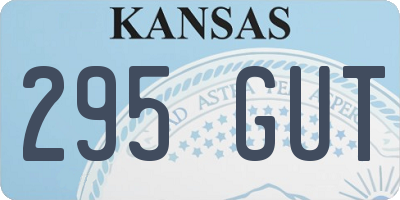 KS license plate 295GUT