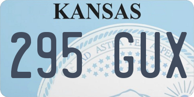 KS license plate 295GUX