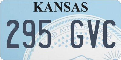 KS license plate 295GVC