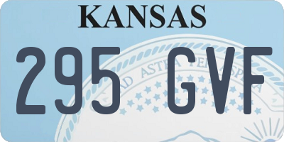 KS license plate 295GVF
