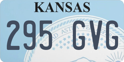 KS license plate 295GVG