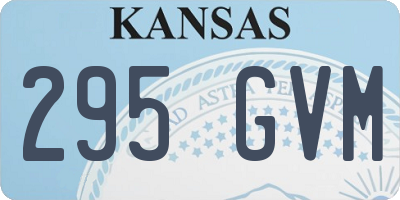 KS license plate 295GVM