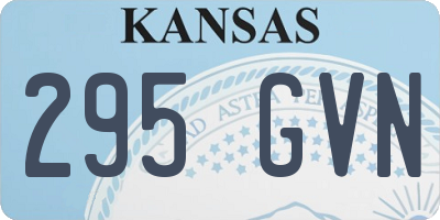 KS license plate 295GVN