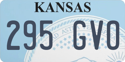 KS license plate 295GVO