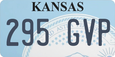 KS license plate 295GVP
