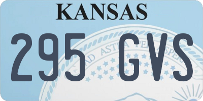 KS license plate 295GVS