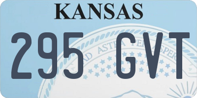 KS license plate 295GVT