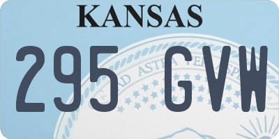 KS license plate 295GVW