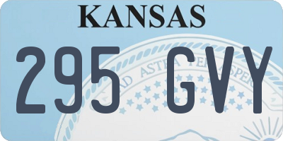 KS license plate 295GVY