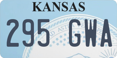 KS license plate 295GWA