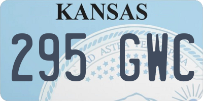 KS license plate 295GWC