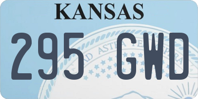 KS license plate 295GWD