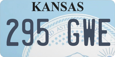 KS license plate 295GWE