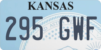 KS license plate 295GWF