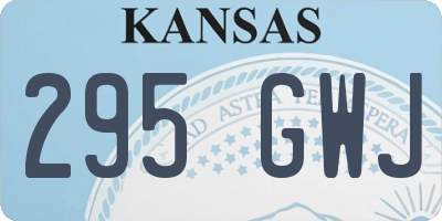 KS license plate 295GWJ