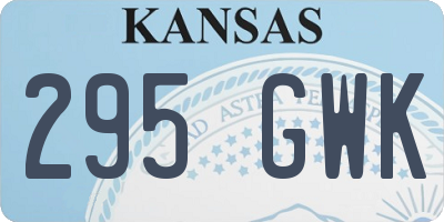 KS license plate 295GWK