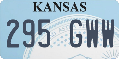 KS license plate 295GWW