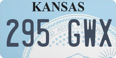 KS license plate 295GWX