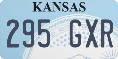 KS license plate 295GXR