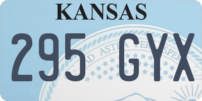 KS license plate 295GYX