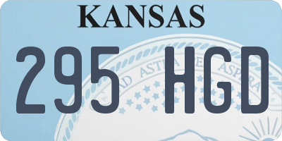 KS license plate 295HGD