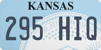 KS license plate 295HIQ