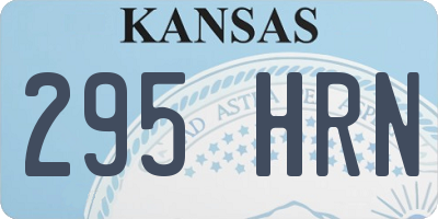 KS license plate 295HRN