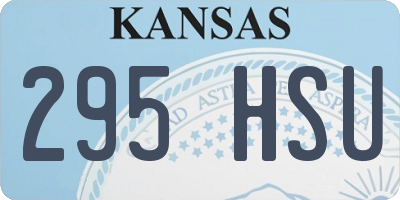 KS license plate 295HSU