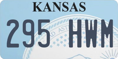 KS license plate 295HWM