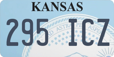 KS license plate 295ICZ