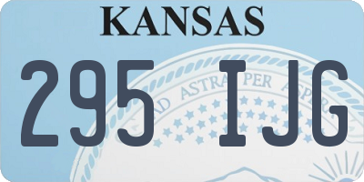 KS license plate 295IJG