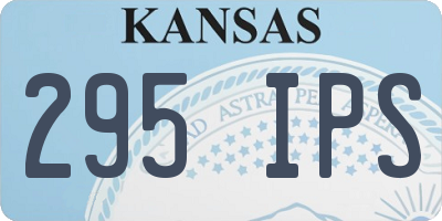 KS license plate 295IPS