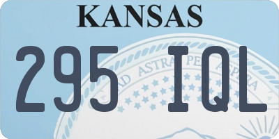 KS license plate 295IQL