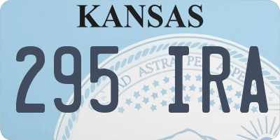 KS license plate 295IRA