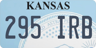KS license plate 295IRB