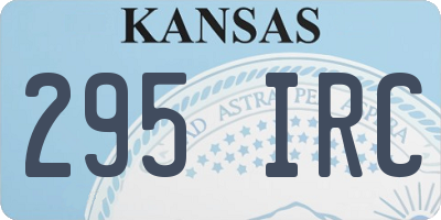 KS license plate 295IRC